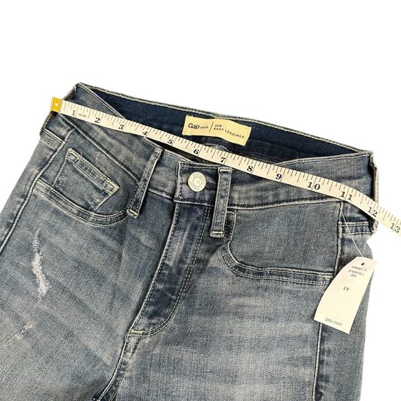Gap Women's 1969 Easy Leggings Distressed Jeans Size 25R - Picture 3 of 6